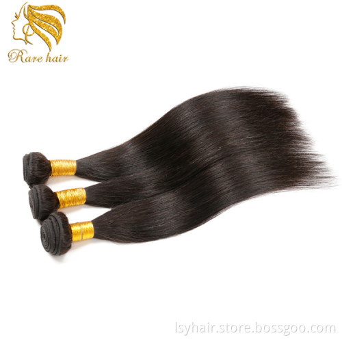 Human Hair Weave Bundles Wholesale 100% Virgin Brazilian Remy Hair Hair WEAVING Silky Straight Wave Machine Double Weft >=25%